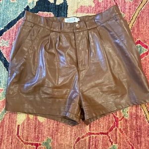 Molly Bracken Vegan Leather Shorts